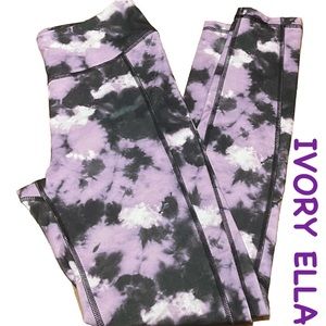 IVORY ELLA Esme Tie Dye Leggings- Orchid Purple